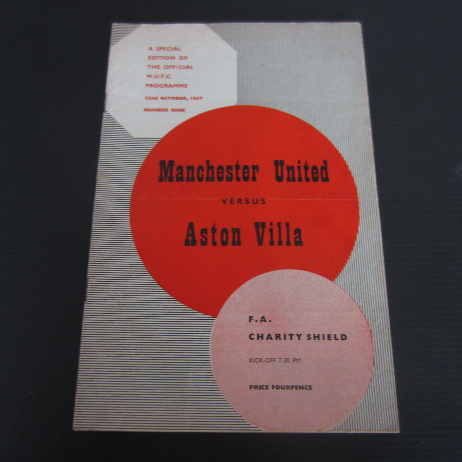 Manchester Utd v Aston Villa Charity Shield 1957