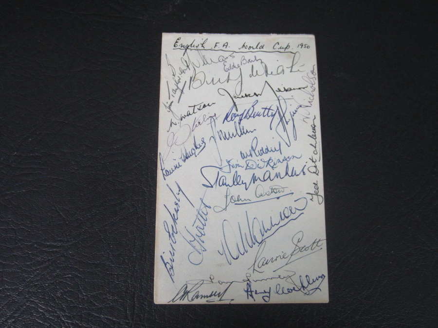 1950 World Cup Squad autograph page