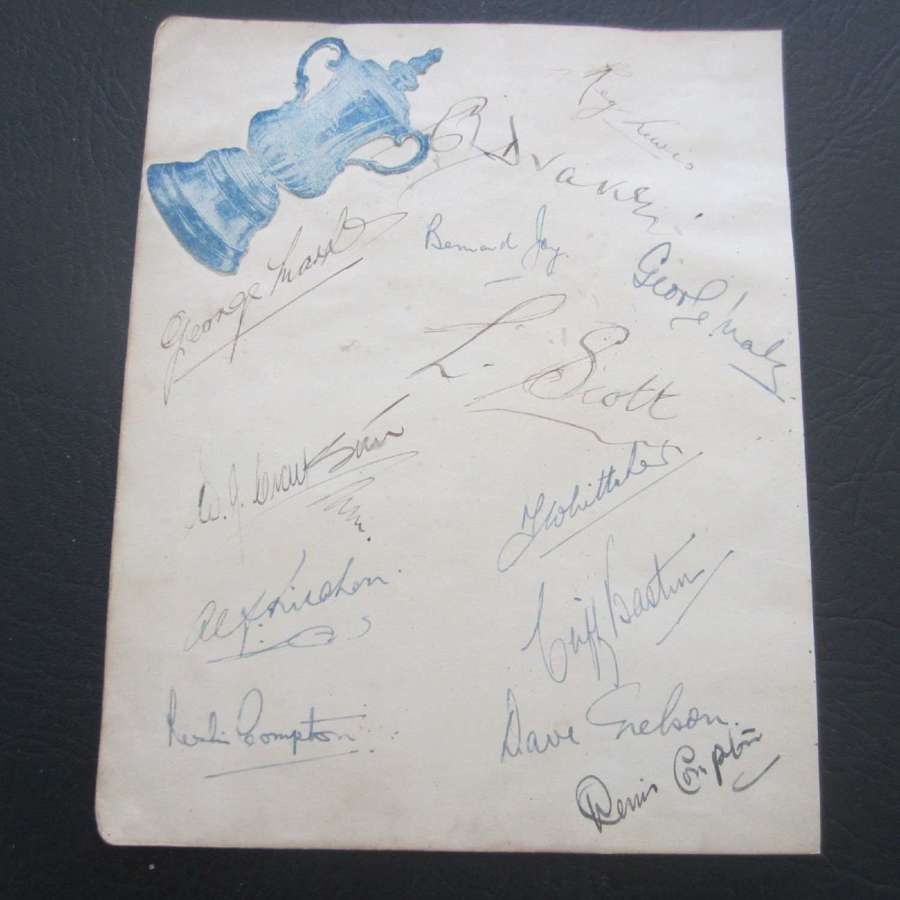 Arsenal 1942-43 League South Cup Final Autographs
