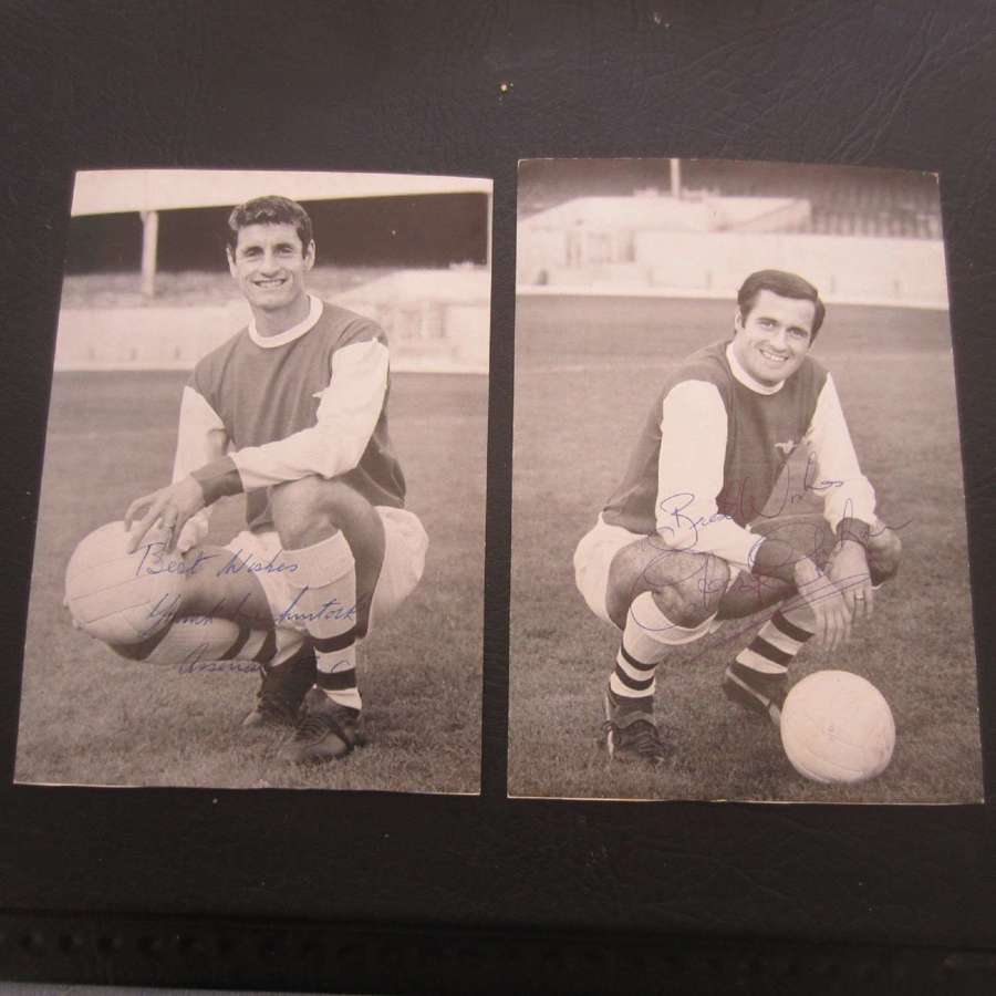 Arsenal Signed Club Cards George Graham & Frank McClintock