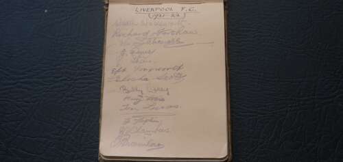 Liverpool 1921/22 (champions) Autograph Page